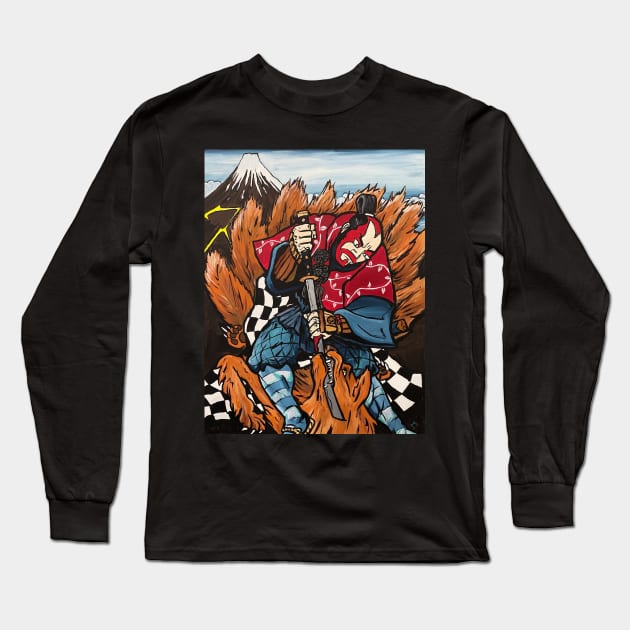 Kensei: The Kitsune Long Sleeve T-Shirt by The Flying Pencil